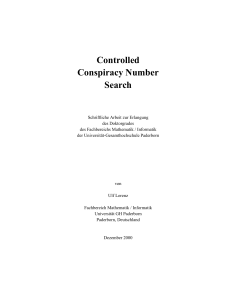 Controlled Conspiracy Number Search