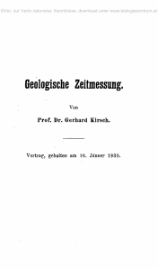 Geologische Zeitmessung.