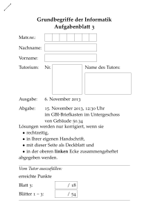 Grundbegriffe der Informatik Aufgabenblatt 3