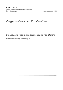 Programmieren und Problemlösen - Webarchiv ETHZ / Webarchive
