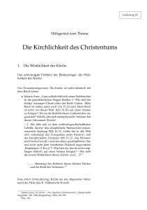 Die Kirchlichkeit des Christentums