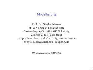 Modellierung - IMN/HTWK