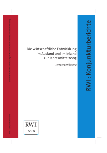 RW I:Konjunkturberichte