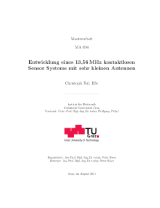 Entwicklung eines 13,56 MHz kontaktlosen Sensor