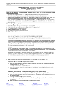 Entwurf GEBRAUCHSINFORMATION Theophyllin oral retardiert