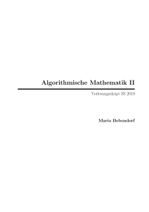 Algorithmische Mathematik II