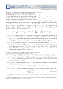 ¨Ubungsblatt 3 Mathematische Methoden I