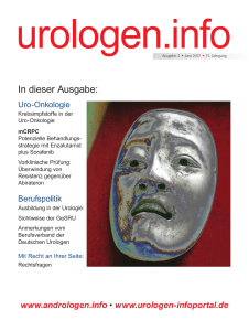 In dieser Ausgabe - urologen-infoportal