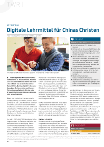 Digitale Lehrmittel für Chinas Christen