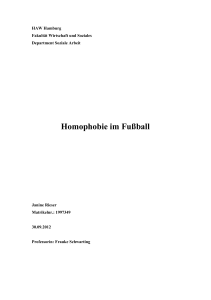 Homophobie im Fußball_Rieser_2012