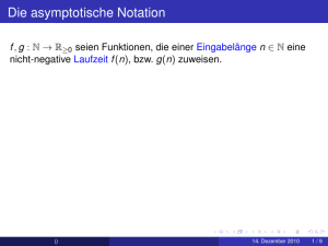 Die asymptotische Notation