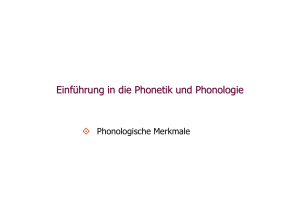 Einführung in die Phonetik und Phonologie