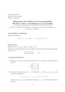 Blatt 11 - Institut für Mathematik Potsdam