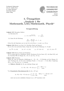 Analysis 1 für Mathematik, LAG/Mathematik, Physik