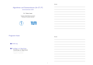 Algorithmen und Datenstrukturen (für ET/IT