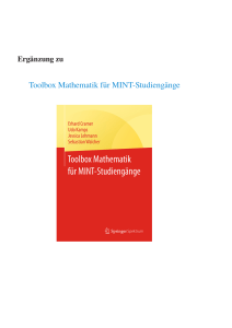 Toolbox Mathematik für MINT-Studiengänge