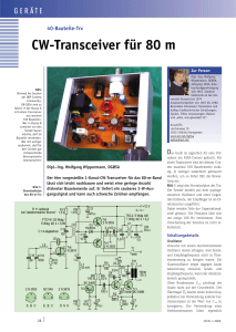 CW-Transceiver für 80 m