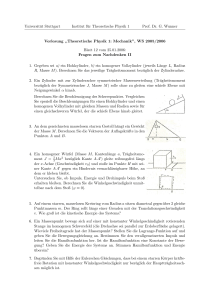 Universität Stuttgart Institut für Theoretische Physik 1 Prof. Dr. G