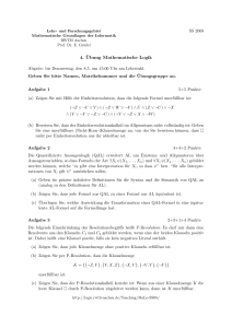 4. ¨Ubung Mathematische Logik - RWTH