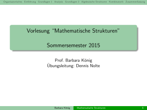 Mathematische Strukturen - an der Universität Duisburg