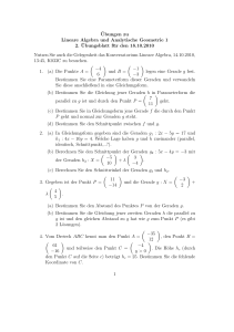 ¨Ubungen zu Lineare Algebra und Analytische Geometrie 1 2