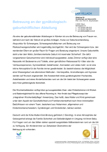 Betreuung an gyn-gebh Abteilung