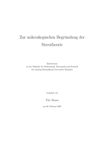 Zur mikroskopischen Begruendung der Streutheorie