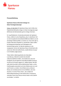 Pressemitteilung - Sparkasse Hanau