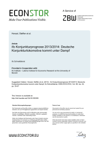 ifo Konjunkturprognose 2013/2014: Deutsche