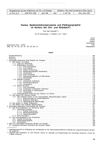 Fazies, Sedimentationsprozesse und Paläogeographie im