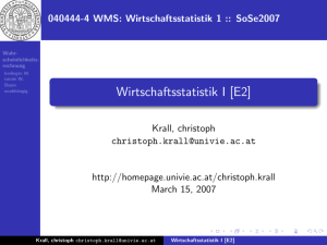 Wirtschaftsstatistik I [E2]