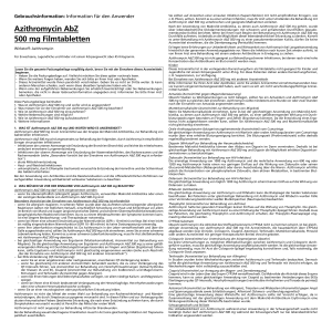 Azithromycin AbZ 500 mg Filmtabletten - medikamente-per