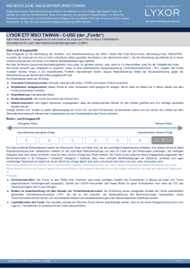 LYXOR ETF MSCI TAIWAN - C-USD (der „Fonds“)