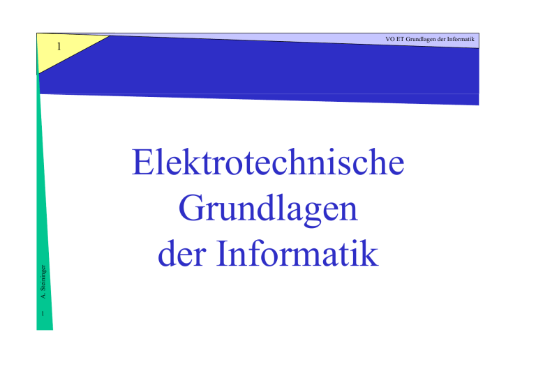 Elektrotechnische Grundlagen Der Informatik