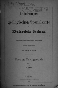 Erläuterungen zur geologischen Specialkarte