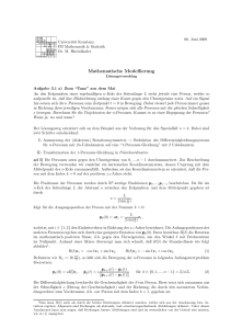 Mathematische Modellierung - Fachbereich Mathematik und Statistik