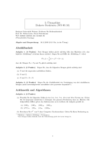 Abzählbarkeit Arithmetik und Algorithmen - Bauhaus