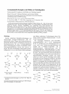 Germanium(II)-Komplexe mit Dithio-at-Chelatliganden 7