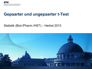 Gepaarter und ungepaarter t-Test