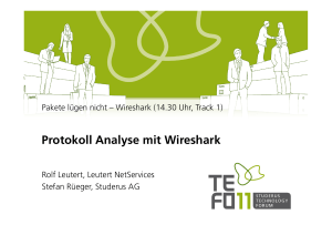 Pakete lügen nicht – Wireshark