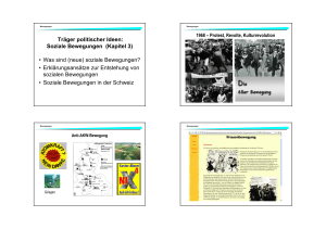 Träger politischer Ideen: Soziale Bewegungen (Kapitel 3) • Was sind