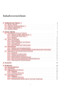 Inhaltsverzeichnis