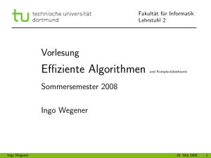 Vorlesung - TU Dortmund, Informatik 2