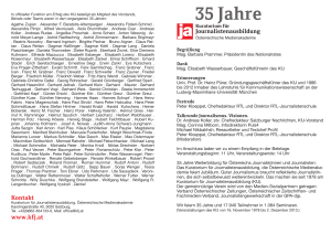 Broschüre 35 Jahre KfJ - Kuratorium für Journalistenausbildung