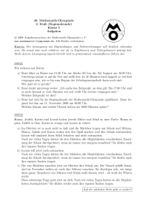 49. Mathematik-Olympiade 2. Stufe (Regionalrunde) Klasse 5