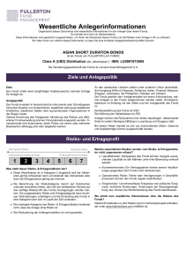Wesentliche Anlegerinformationen