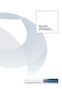 Jahresabschluss der thyssenkrupp AG 2013/2014 (Einzelabschluss)