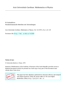 Pseudoriemannsche Metriken mit Anwendungen