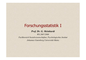 Forschungsstatistik I