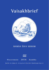Vaisakhbrief - World Teacher Trust